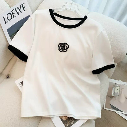 超人気 カジュアル 知的 シンプル Tシャツ＋パンツ ＜F-8460＞