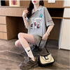 美人度アップ   可愛いウサギちゃん Tシャツ ゆったり半袖 ＜F-2956＞