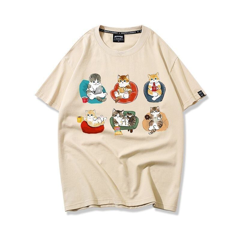 大好評 着心地良い 定番シンプル カジュアル プリント 全8色 半袖TシャツF-9314