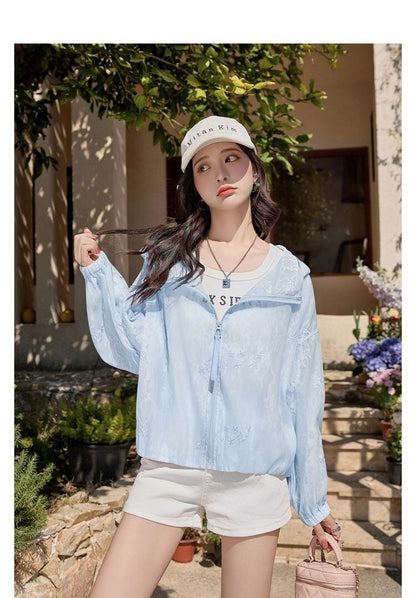 売れ筋 売り切れ必至 美人度アップ 超人気 シンプル 透け感 日焼け対策 3色 シャツ ＜F-11329＞
