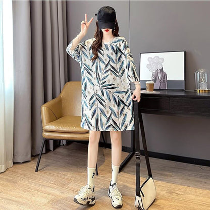 美人度アップ   オシャレ感たっぷり カットソー ワンピース＜F-3493＞