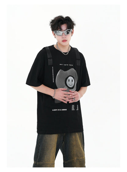 話題沸騰中 特別デザイン スタイルアップ効果抜群 ゆったり 男女兼用 半袖Tシャツ＜F-9060＞