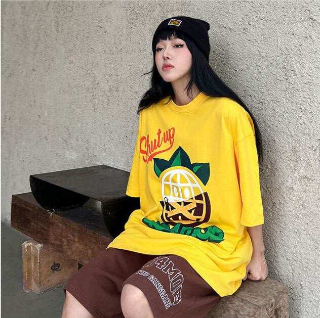 話題沸騰中 おしゃれ度高め 活躍する優秀アイテム プリント 半袖 Tシャツ F-9325