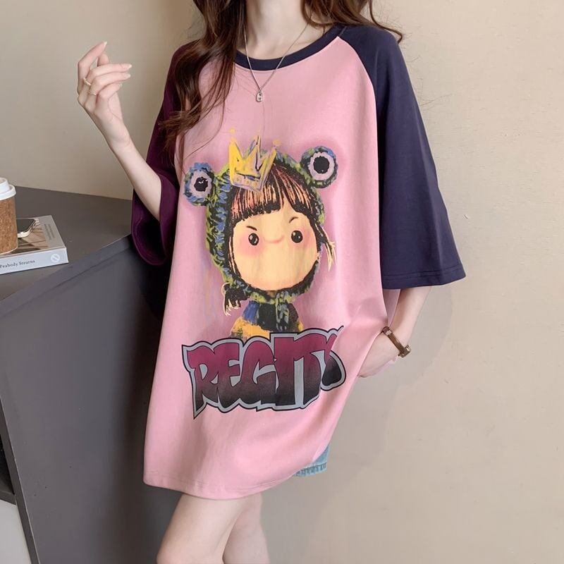 売れ筋 絶対流行 早い者勝ち 早い者勝ち カジュアル 2色選択 Tシャツ<F-11142>
