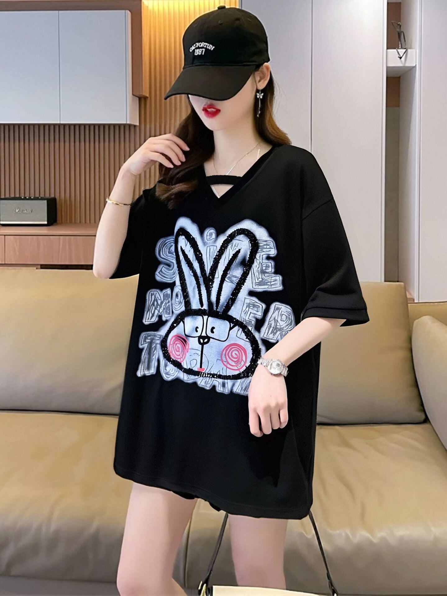 キュート 好感度UP 海外トレンド カジュアル 全4色 半袖 Tシャツ ＜F-11097＞