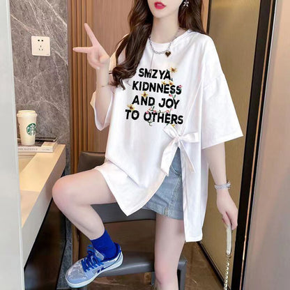 売れ筋 早い者勝ち 絶対流行 カジュアル 2色選択 Tシャツ<F-11608>