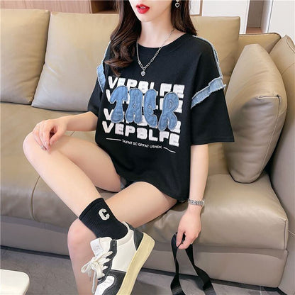 着回し力抜群 早い者勝ち 絶対流行 カジュアル 2色選択 Tシャツ<F-11645>