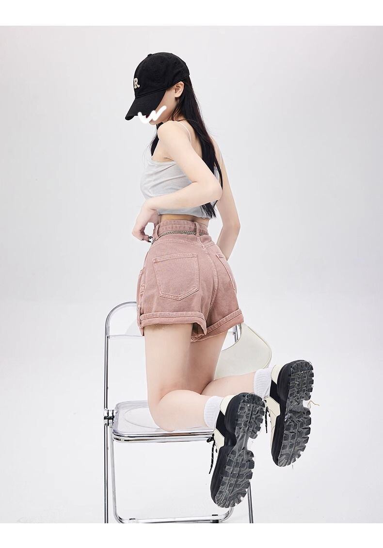 絶対流行 個性派 ゆったり感アップ 全3色 デニムショートパンツ ＜F-8794＞