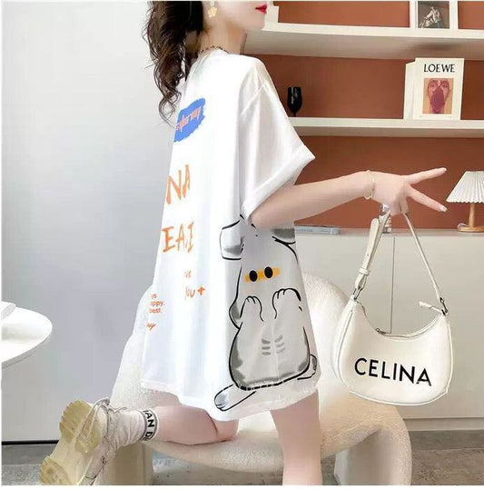 新商品 レース スウィートプリント 全2色 半袖Tシャツ ＜F-8715＞
