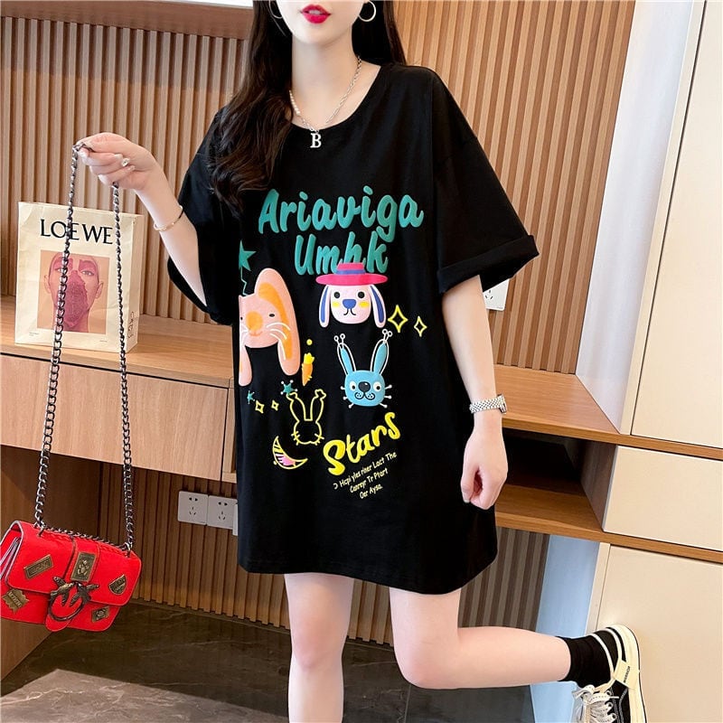 大好評 プリント キュートファッション 半袖Tシャツ＜F-8582＞