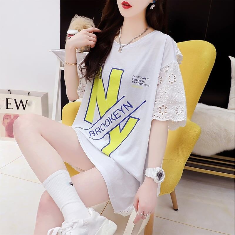 デザイン感   合わせやすい Tシャツ カットソー＜F-3095＞