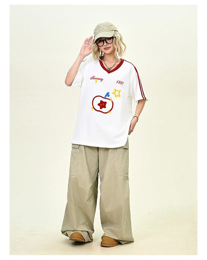 売り切れ必至 早い者勝ち 絶対流行 カジュアル 2色選択 Tシャツ<F-11545>