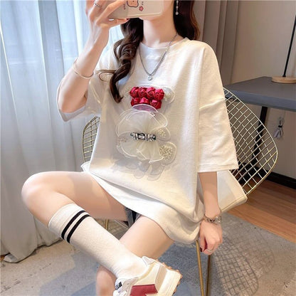 デザインセンス重工業立体パターンベアーズニューアイロンダイヤメッシュ半袖Tシャツ<F-2916>