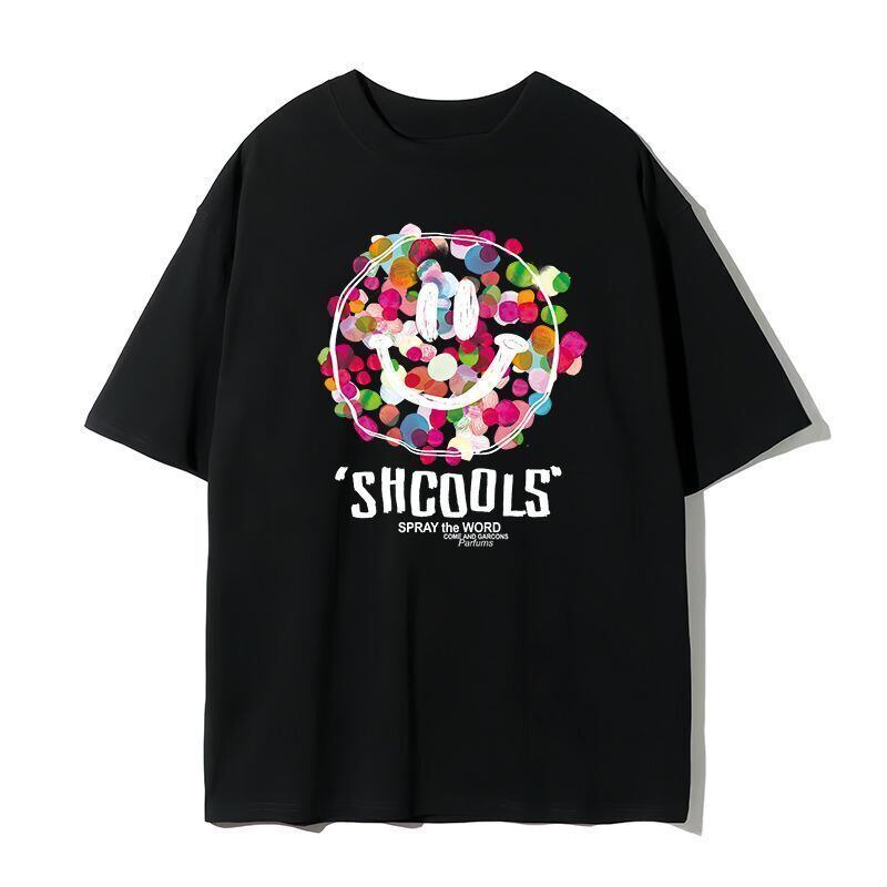 話題沸騰中 スマイリー カジュアル 半袖 Tシャツ <F-8651>