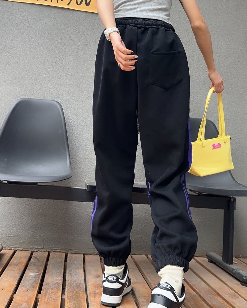 超人気   カジュアル ストライプ パンツ <F-6378>