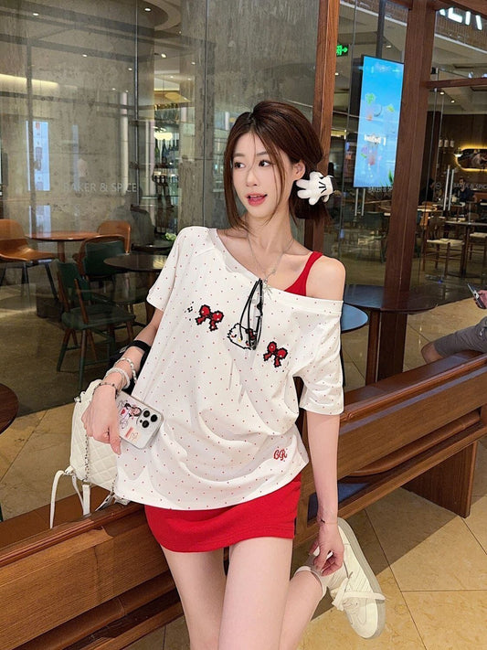 売れ筋 早い者勝ち 絶対流行 カジュアル Tシャツ<F-11405>