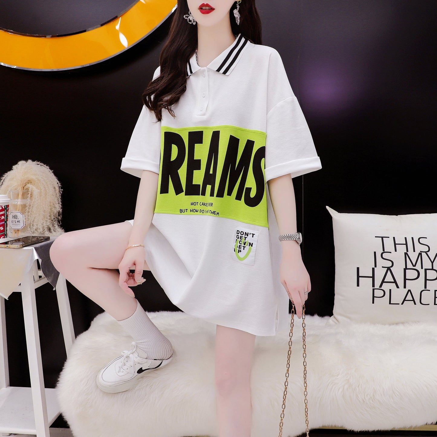 ゆったり感アップ   カジュアル Tシャツ カットソー＜F-3506＞