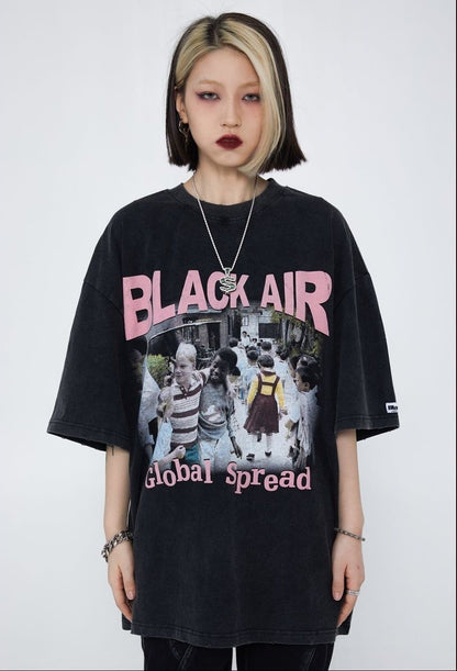 見逃し厳禁   ストリート系 プリントTシャツ ＜F-2893＞
