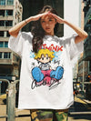 話題沸騰中 目を奪われる 流行新作 カジュアル ゆったり 全2色 半袖Tシャツ＜F-9295＞