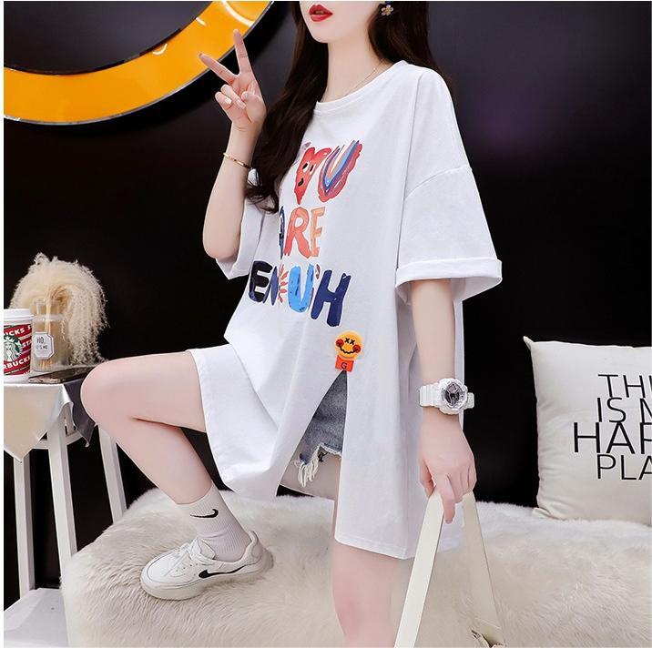 ストリートトレンド韓国風コットン半袖Tシャツ<F-2962>
