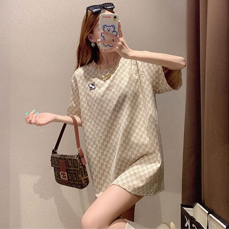 超人気 シンプル ファッション ルーズ半袖シャツF-6770