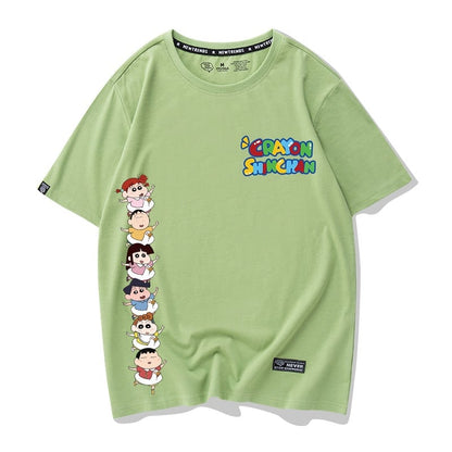 超人気商品 プリントロゴ ユニセックス ゆったり半袖 全6色Tシャツ<F-4897>