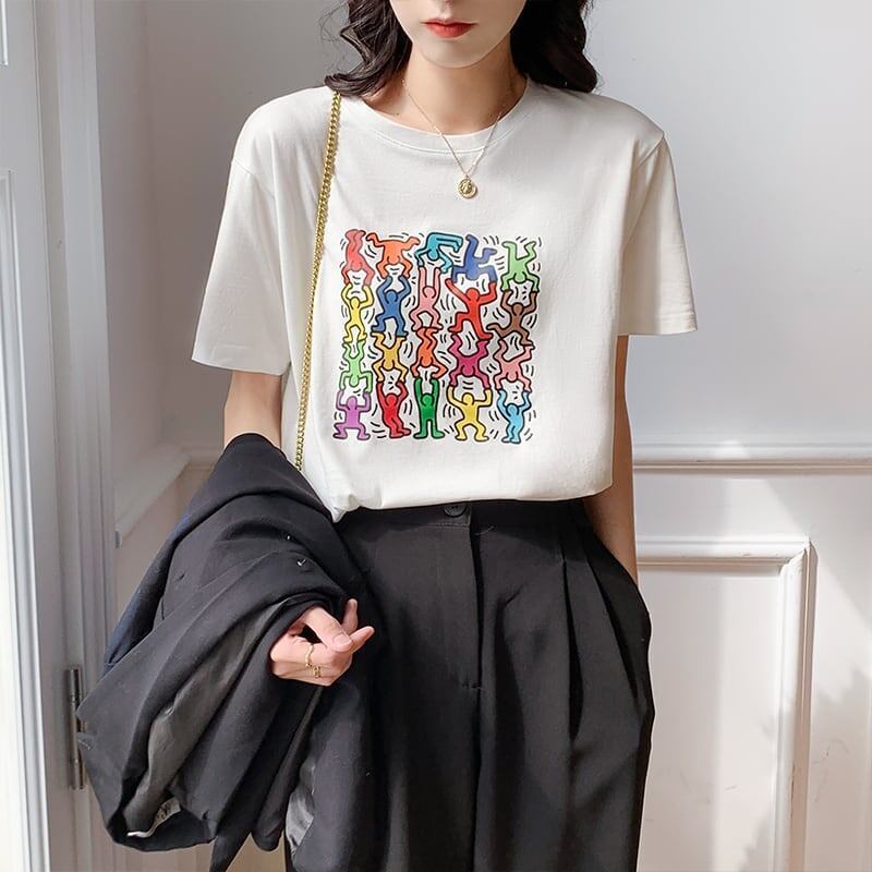 オシャレ度満点   着心地抜群 Tシャツ カットソー＜F-3408＞