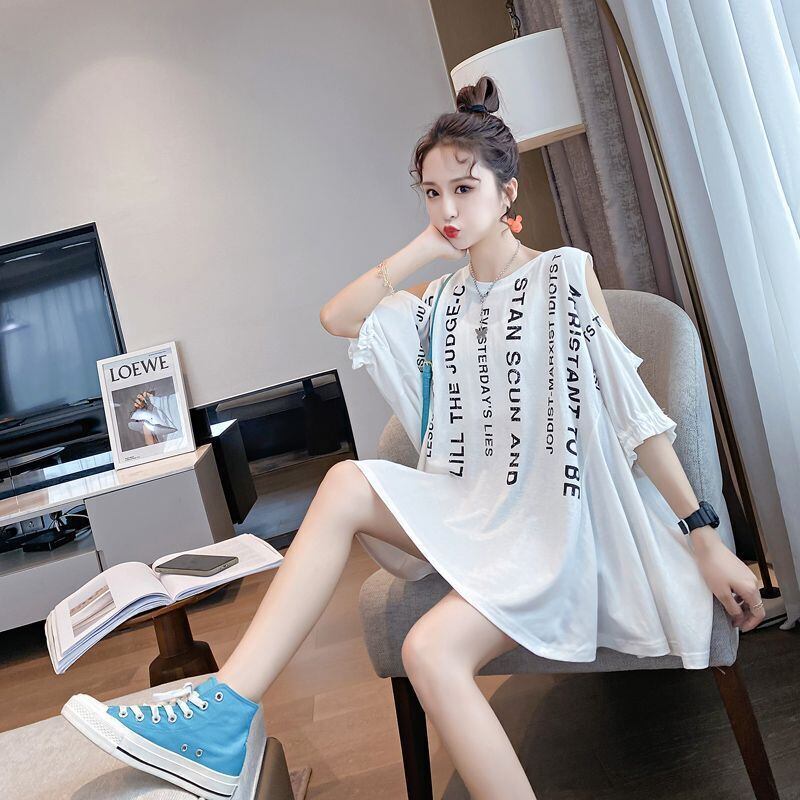 柔らかくて優しい印象 ファッション 美人度アップ プリント 全3色 半袖 Tシャツ F-9088