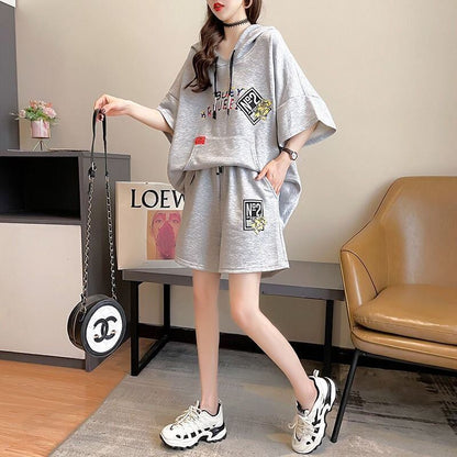 夏に嬉しい機能付き  カジュアル 半袖Ｔシャツⅹパンツセット全2色F-11282
