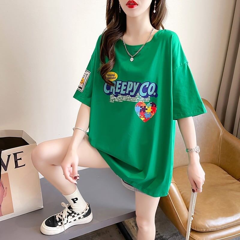 デザイン感   チャーミング Tシャツ カットソー＜F-3409＞