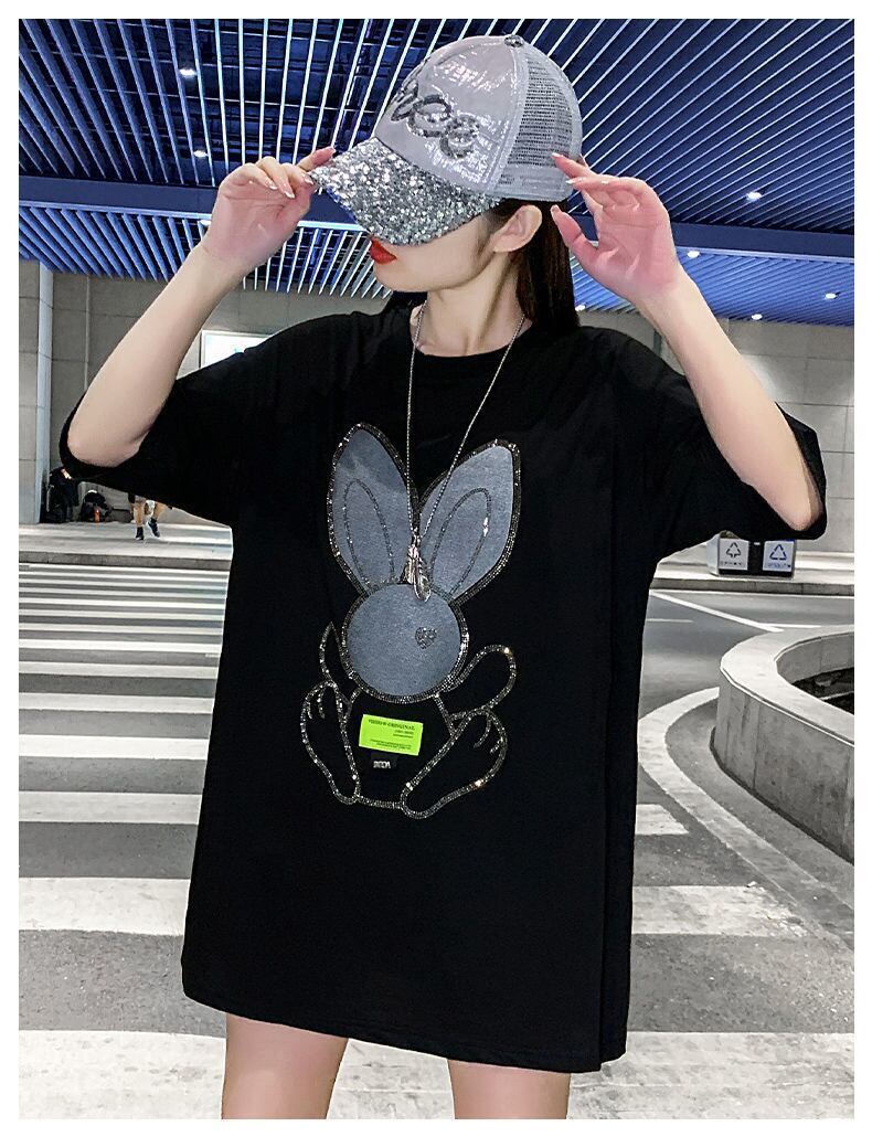 着回し力抜群 ホットダイヤモンド 新作 全2色 半袖Tシャツ カットソー ＜F-8703＞