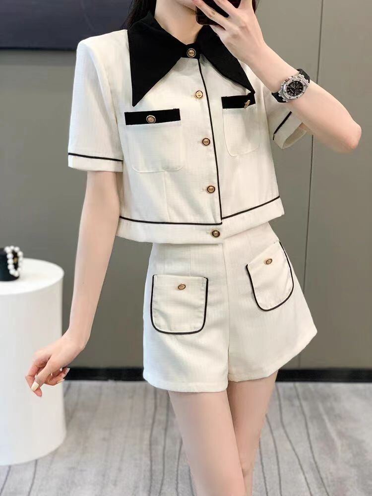 美人度アップ エレガント 絶対流行 上質 半袖Ｔシャツⅹパンツセット<F-6609>