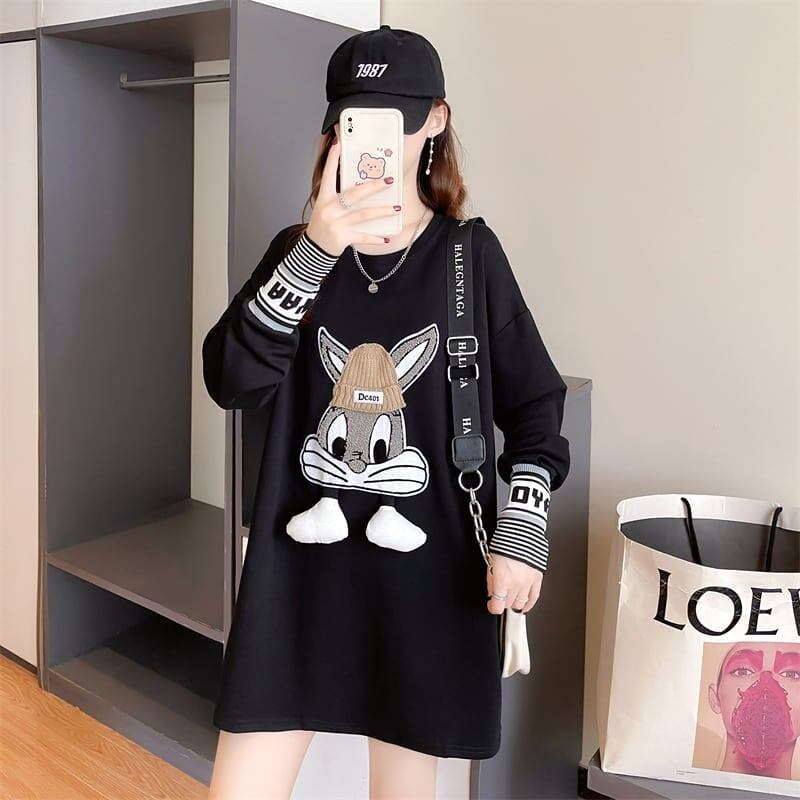 【秋の初めの割引！！】美人度アップ   ウサギちゃん 長袖Tシャツ ＜F-4007＞