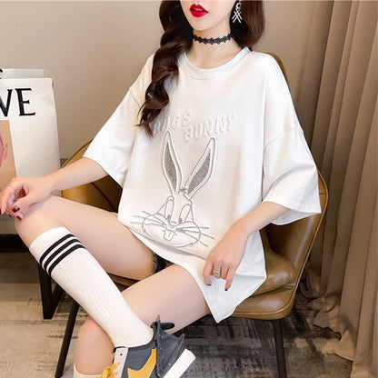 オシャレ度満点 切り替え 着心地抜群 プリント Tシャツ カットソー＜F-3549＞