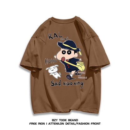 男女兼用 プリント 快適 半袖 Tシャツ F-13267