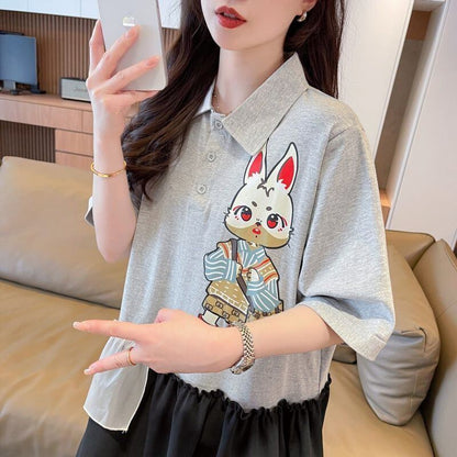 【人気商品再入荷】美人度アップ 好感度UP 海外トレンド カジュアル 全3色 半袖 Tシャツ ＜F-11499＞