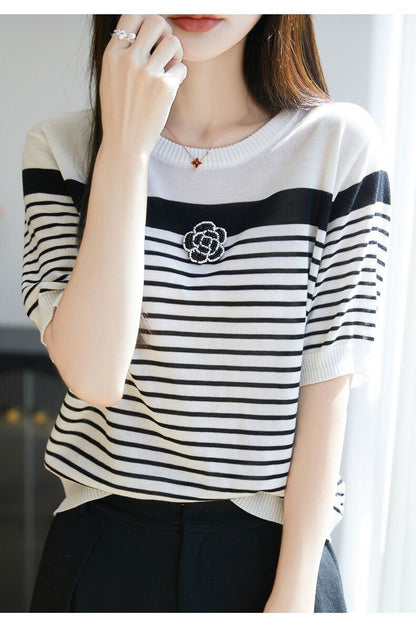 定番シンプル 売り切れ必至 着回し力抜群 全2色 Tシャツ <F-11938>
