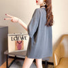オシャレ度満点 切り替え 着心地抜群 プリント Tシャツ カットソー＜F-3549＞