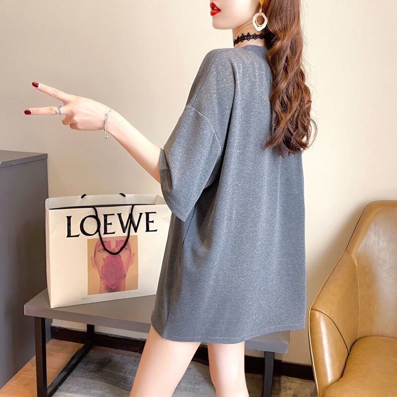オシャレ度満点 切り替え 着心地抜群 プリント Tシャツ カットソー＜F-3549＞