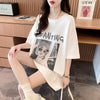質感のいい 半袖 ラウンドネック Tシャツ ワンピース ＜F-8638＞