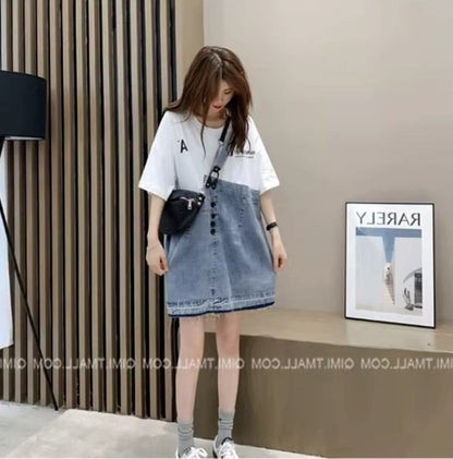 個性的なデザイン 2色選択可 一目惚れ レイヤード風 Tシャツ カットソー＜F-8286＞