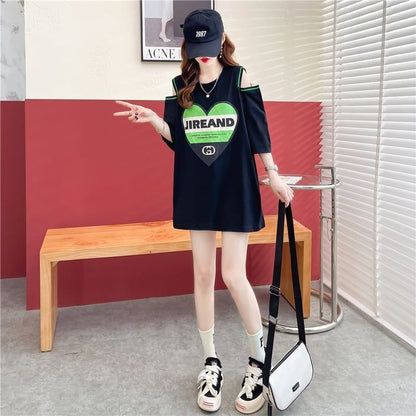 スタイリッシュ   一目惚れ Tシャツ カットソー＜F-3521＞