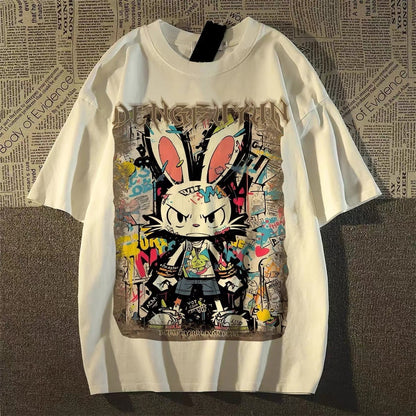 着回し力抜群 特別デザイン カジュアル プリント 全3色 半袖 Tシャツ F-8810