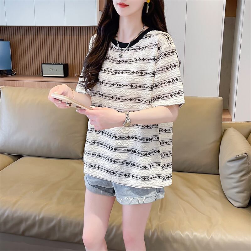 おすすめ ストライプ柄 着心地抜群 半袖 Tシャツ＜F-8264＞