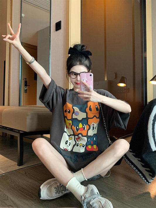 話題沸騰中 高級感溢れる オシャレ度満点 Tシャツ カットソー＜F-8369＞