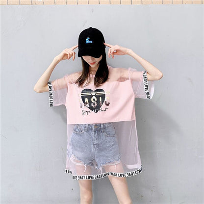 売り切れ必至   個性派 ゆったり半袖 Tシャツ全4色 ＜F-8157＞