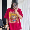今季も大流行 ゆったり 刺?ロゴ ユニセックス 全3色 半袖 Tシャツ <F-4852>