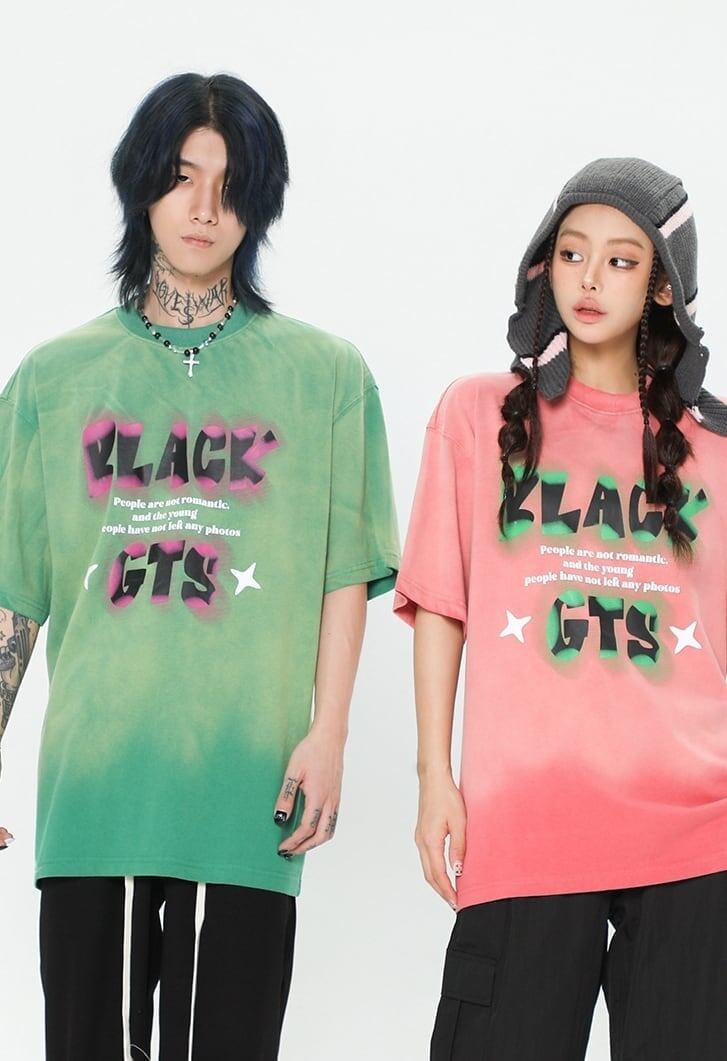 見逃し厳禁   ストリート系 アルファベット プリントTシャツ ＜F-2921＞