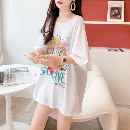 デザイン感   チャーミング Tシャツ カットソー＜F-3529＞