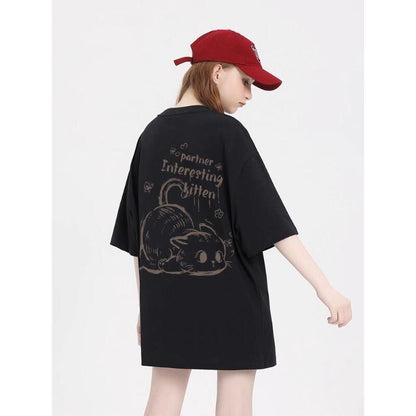 おすすめ 感満々 柔らかくて優しい印象 タイルアップ プリント 4色選択 半袖Tシャツ＜F-9317＞